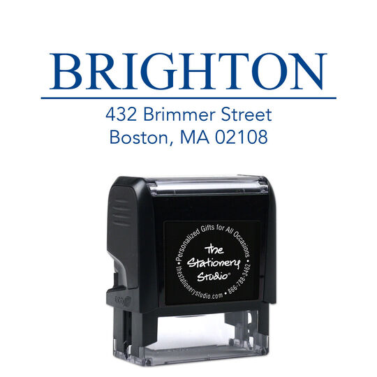 Brighton Rectangular Address Self-Inking Stamp